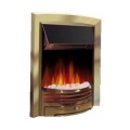 The Dimplex Adagio Brass Electric Fire with Optiflame Effect