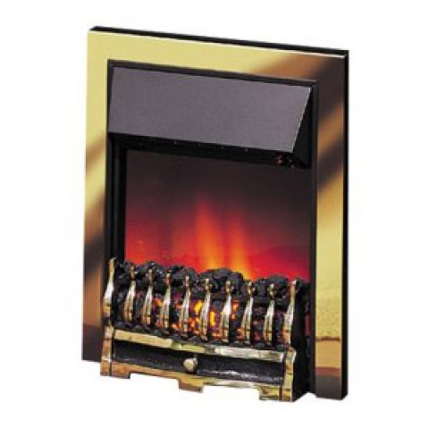 Dimplex Wynford Electric Fire, Optiflame Effect, Brass