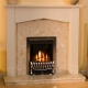 View The Tudor Botticino Fireplace with Adam Radiant Silver Gas Fire