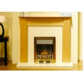 The Capri and Marfil Fireplace with Adam Brass Electric Fire