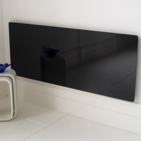 Vitreo Black Glass Large Radiator Cover