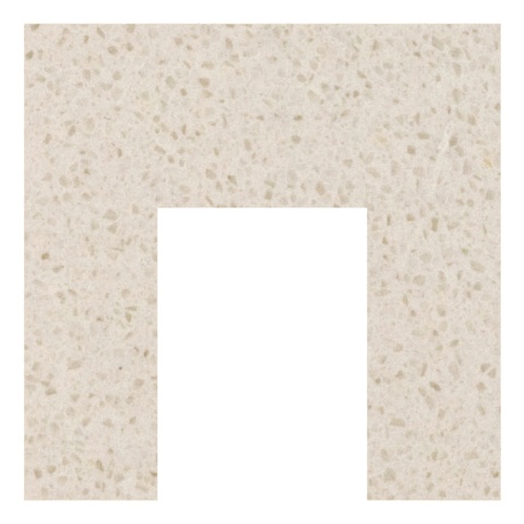 Aurora Fireplace Back Panel, Marble, Beige Stone