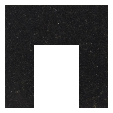 Aurora Fireplace Back Panel, Granite, Black