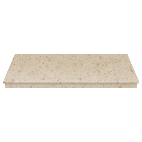 Aurora Fireplace Hearth, 48 Inch, Marble, Marfil Stone