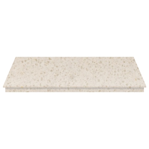 Aurora Fireplace Hearth, 48 Inch, Marble, Beige Stone