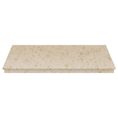 Aurora Fireplace Hearth, 54 Inch, Marble, Marfil Stone