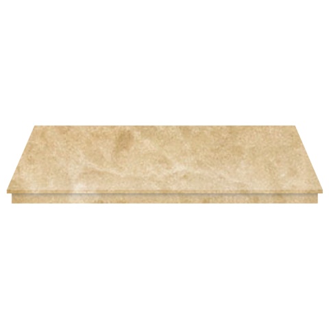 Aurora Fireplace Hearth, 54 Inch, Marble, Botticino