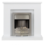 Lomond White with Adam Helios Electric Fire