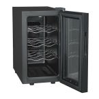 Endeva - 8 Bottle Wine Cooler - Black with Mirrored Door