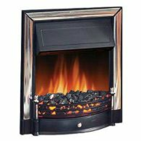 Dimplex Chalbury Electric Fire, Optiflame Effect, Chrome