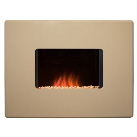 Adam Nexus Marble Electric Fire in Beige Stone