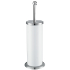 White and Steel Toilet Brush Holders (Case Qty 6)