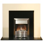 Adam Miami Electric Fireplace Suite Ivory/Black