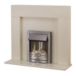 Miami All Ivory Electric Fireplace