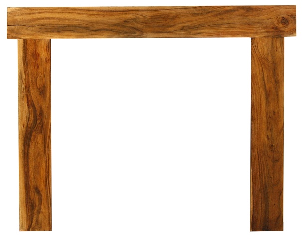 Adam Fenchurch Fireplace Surround, 54 Inch, Acacia Wood