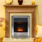 Meltham Natural Oak Electric Suite With Arizona Fire