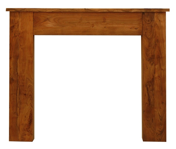 Adam New England Fireplace Surround, 54 Inch, Acacia Wood