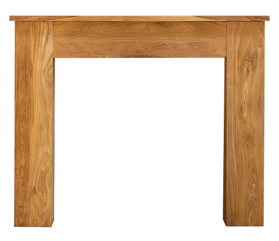 Adam Sheesham Fireplace Surround, 48 Inch, Acacia Wood