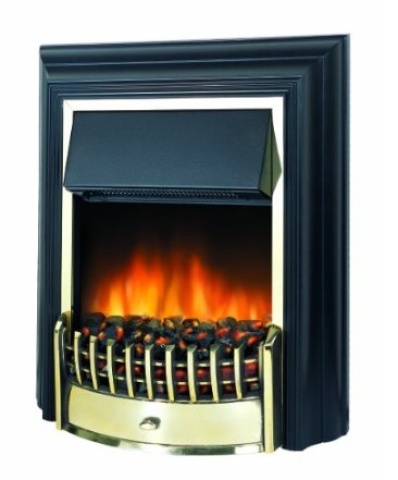 Dimplex Cheriton Electric Fire, Optiflame Effect, Black and Brass