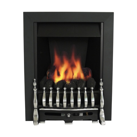 Adam Radiant Full Depth Gas Fire in Black, 19 Inches