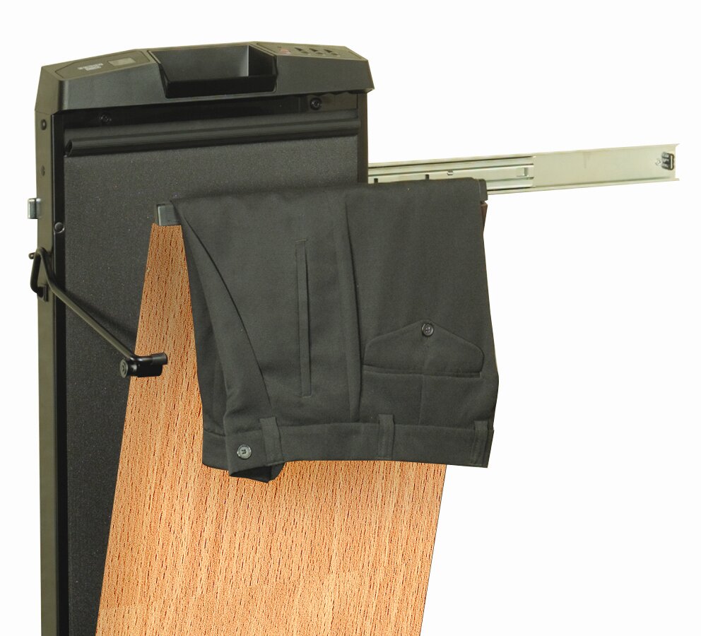 Corby 7700 Beech Space Saver Trouser Press that Slides to Right