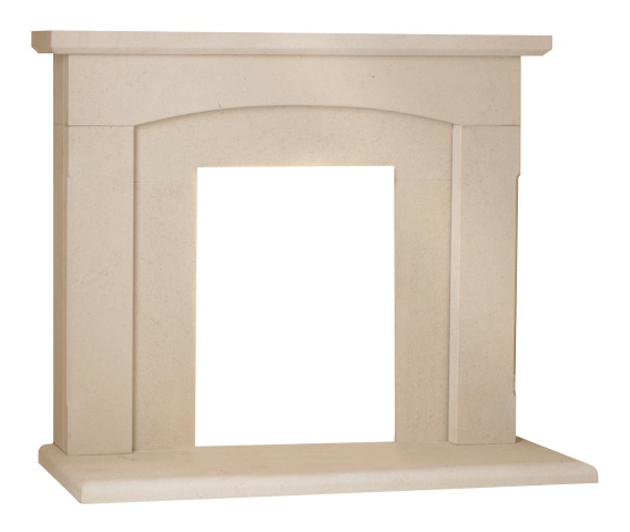 Aurora California Limestone Fireplace