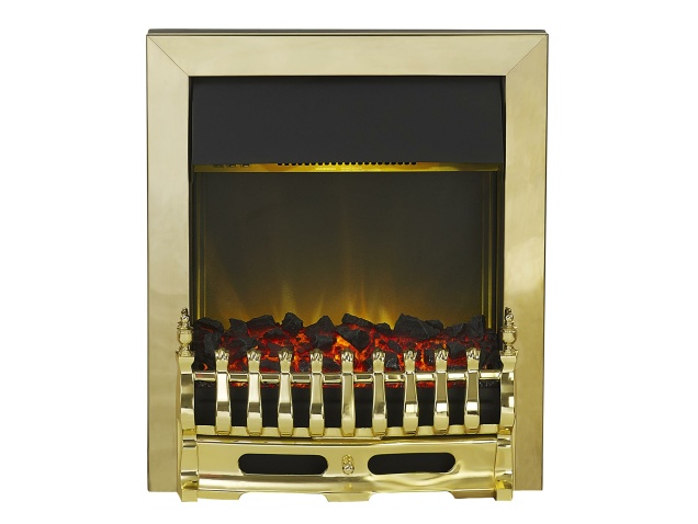 Adam Blenheim Electric Fire In Brass Fireplace World