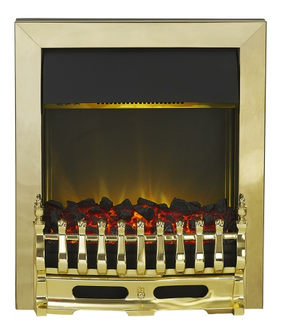 Adam Blenheim Brass LED Electric Inset Fire