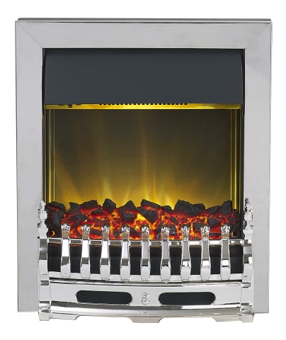 Adam Blenheim Chrome, LED Electric Insert Fire