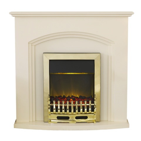 Adam Truro Fireplaces in Ivory with Adam Blenheim Electric Fire, 41 Inch