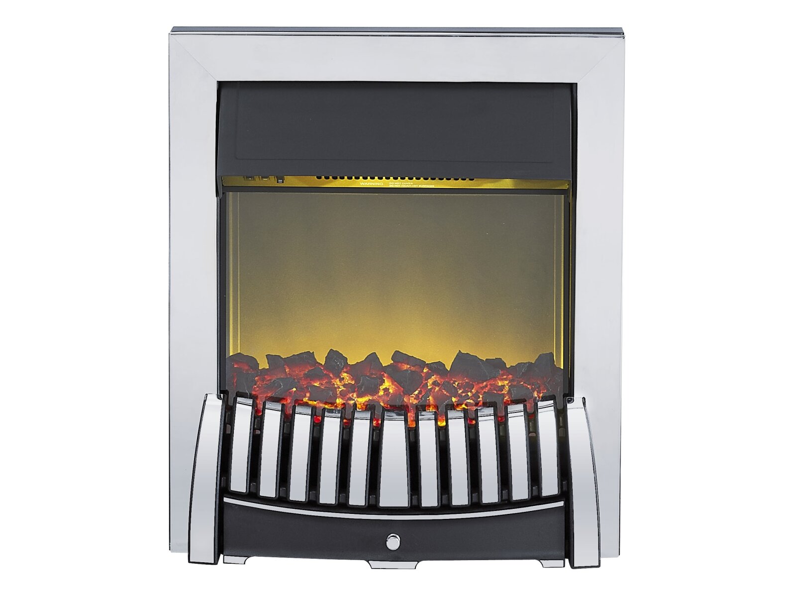 Adam Elise Chrome Electric Fire Fireplace World