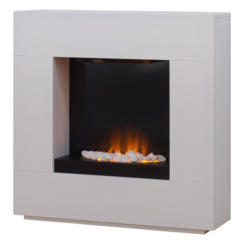 Adam Alton Electric Fireplace Suite in White, 36 Inch