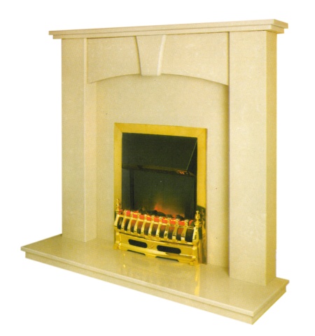 Aurora Devon Fire Surround Set, Marble, Roman Stone