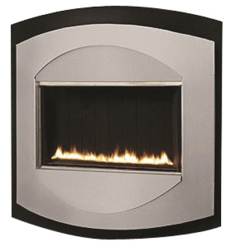 Focal Point Fires Wall Mounted Gas Fire in Platinum, 35 Inch