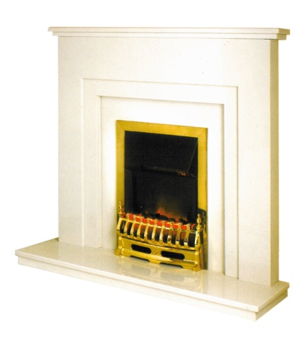 Aurora Serena Marble Fireplace in Beige Stone