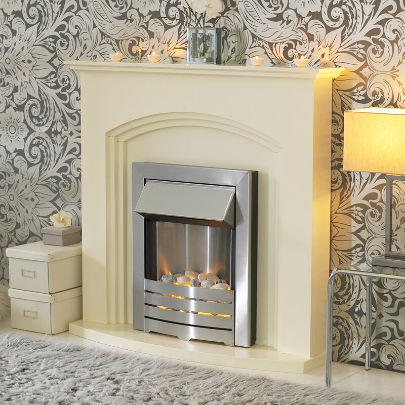 Adam Truro Fireplace Suite in Cream with Helios Electric Fire in
