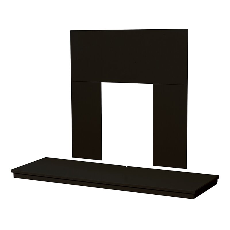 Adam Fireplace Back Panel and Hearth Set in Black, 54 Inch Fireplace