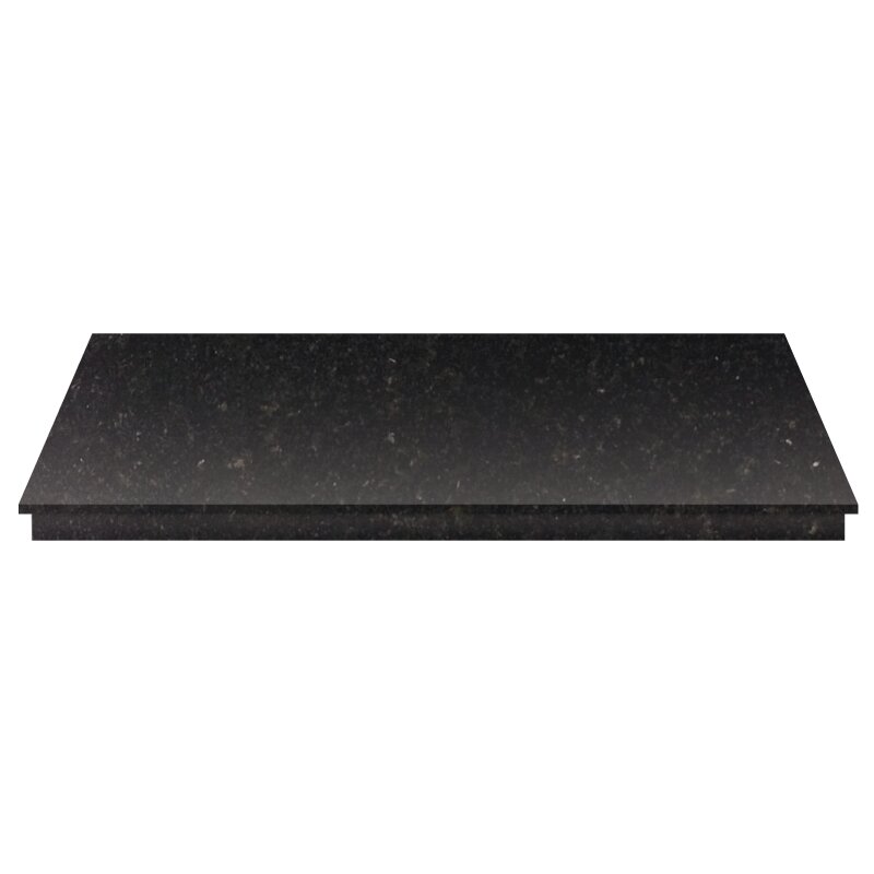 Solid Fuel Fireplace Hearth in Black Granite, 54 Inch Fireplace World