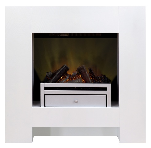 Adam Quebec Electric Fireplace Suite in White, 36 Inch