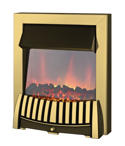 Adam Elise Inset Electric Fire in Brass