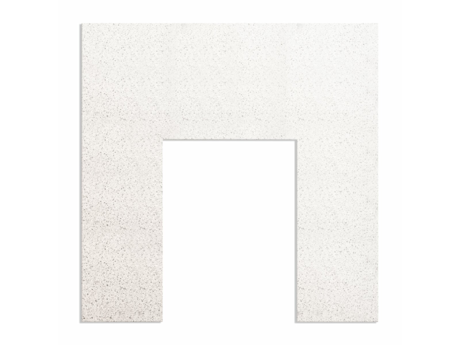 Fireplace Back Panel in Sparkly White Marble, 37 Inch Fireplace World