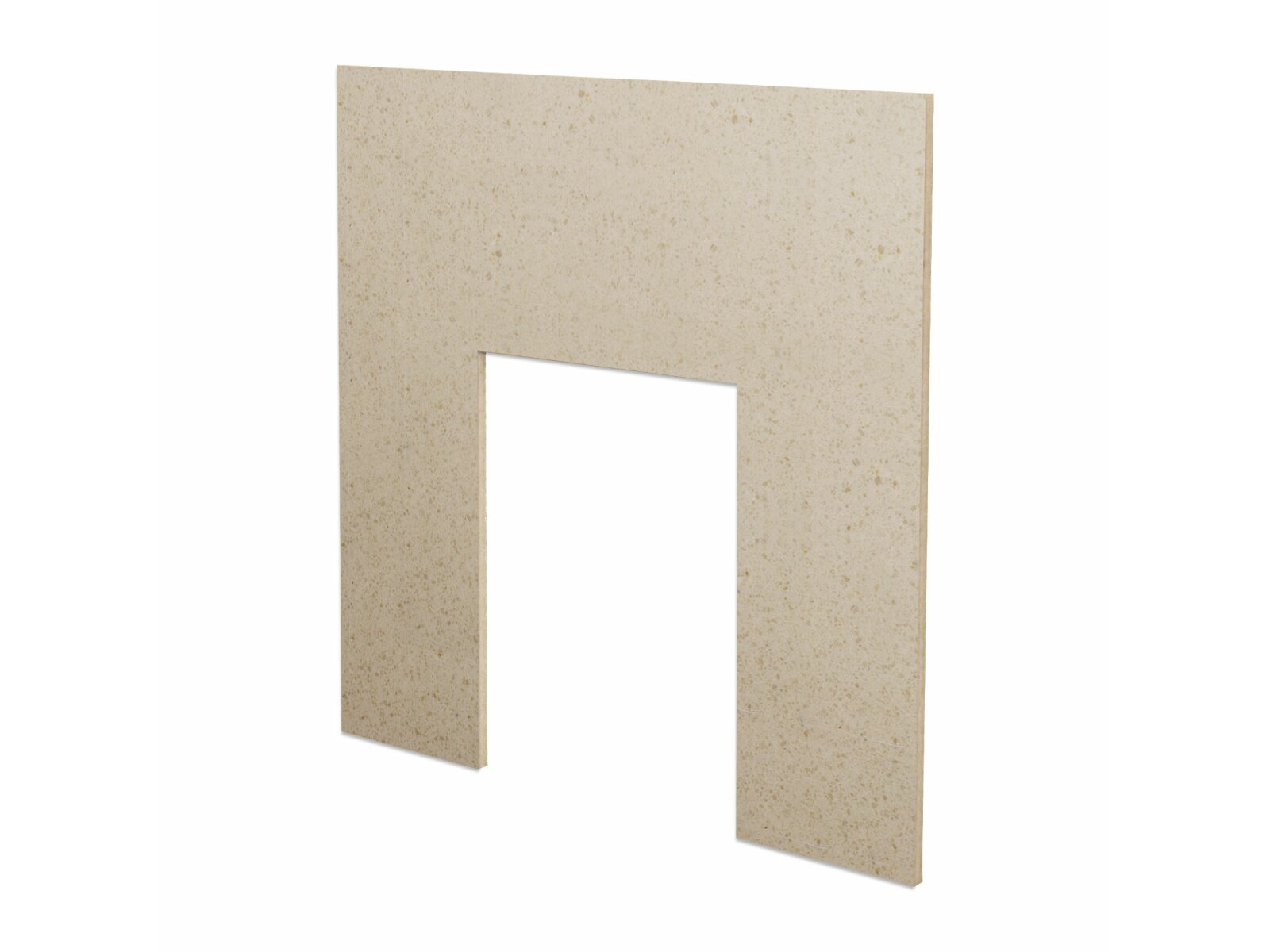 Fireplace Back Panel in Marfil Stone, 37 Inch Fireplace World