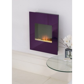 Alexis Purple Wall Hanging Electric Fire