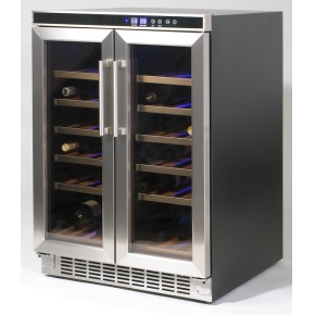 The Brevanti JG2D Stainless Steel 45 Bottle Wine Cooler