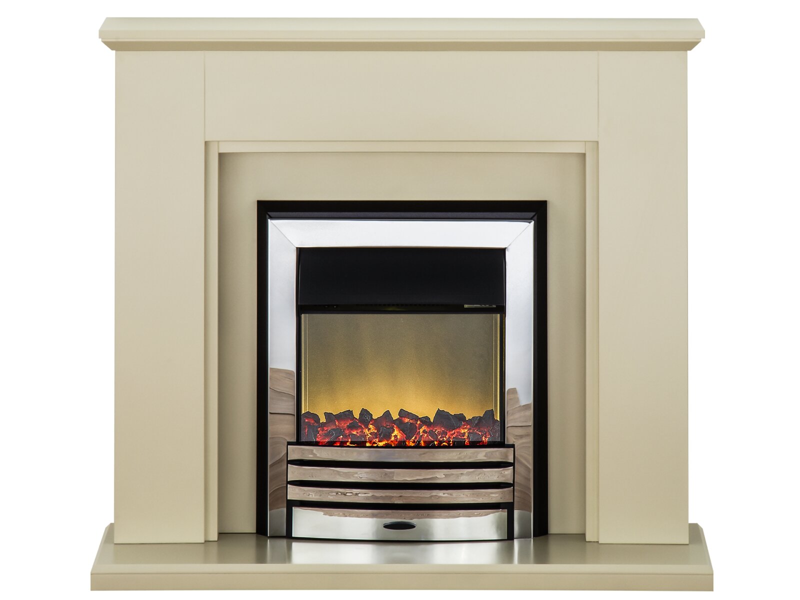 Adam Greenwich Fireplace Suite in Stone Effect with Eclipse Electric