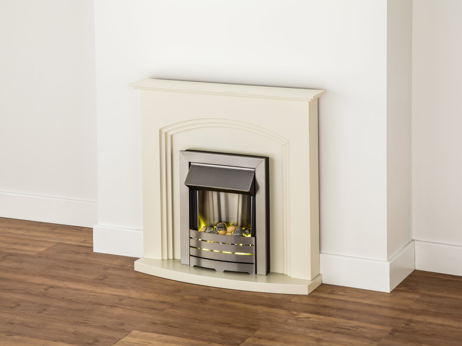Adam Truro Fireplace Suite in Cream with Helios Electric Fire in