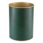 Bedroom Bin, Luxury Vinyl Covered Steel, Curled Top, Green