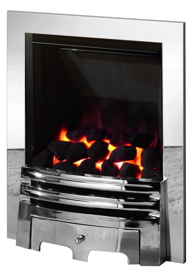 The Diamond Gas Fire in Chrome, by Crystal Fireplace World