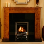 The New England Granite Fireplace with Adam Radiant Silver Gas Fire