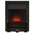 The Adam Ribbon Black Electric Fire With Black Blenheim Fret